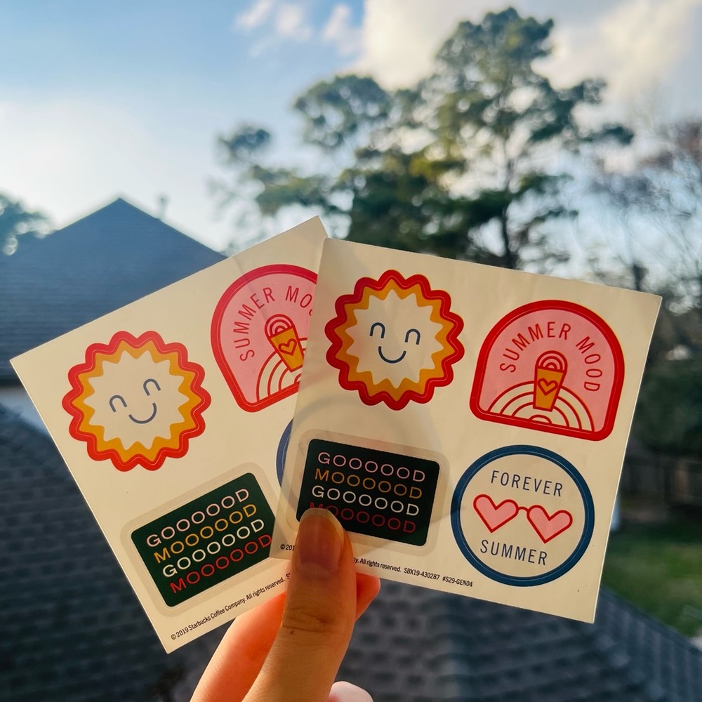 Starbucks 2019 Summer Stickers • Rare • Limited Edition